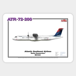 Avions de Transport Régional 72-200 - Atlantic Southeast Airlines "Delta Connection" (Art Print) Sticker